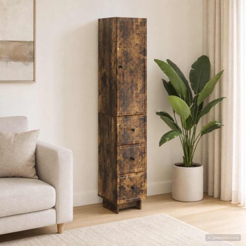 Комплект шкафове 2 pcs 33 x 34,5 x 90 см Инженерна дървесина