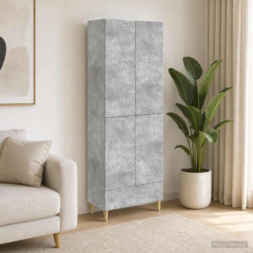 Комплект шкафове 2 pcs Бетонно сиво Инженерна дървесина