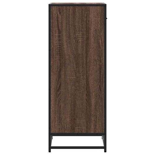 Етажерка за обувки, кафяво дъб, 48x38x97,5 см, инженерно дърво