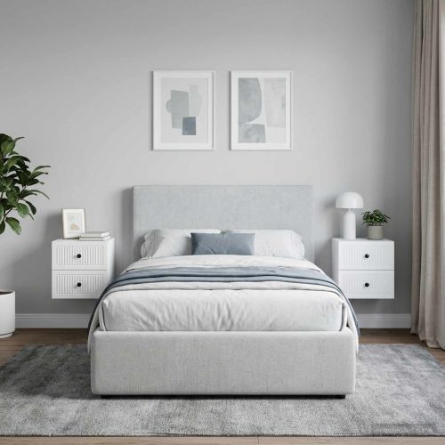 Спален шкаф с монтаж на стена 2 pcs Бяло 33 x 34,5 x 40 см