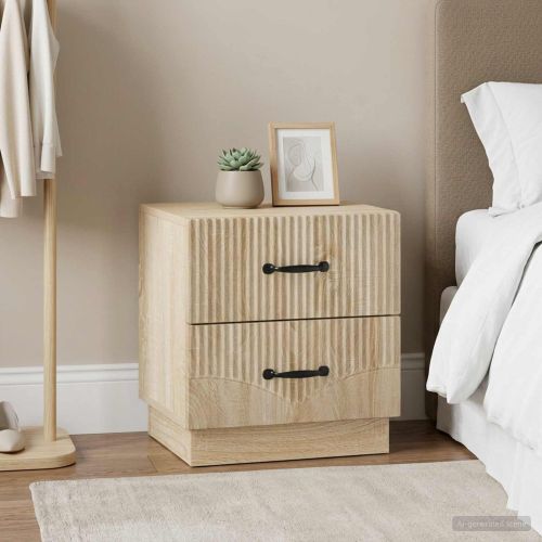 Нощен шкаф с чекмедже 2 pcs Дъб сонома 43 x 34,5 x 44,5 см