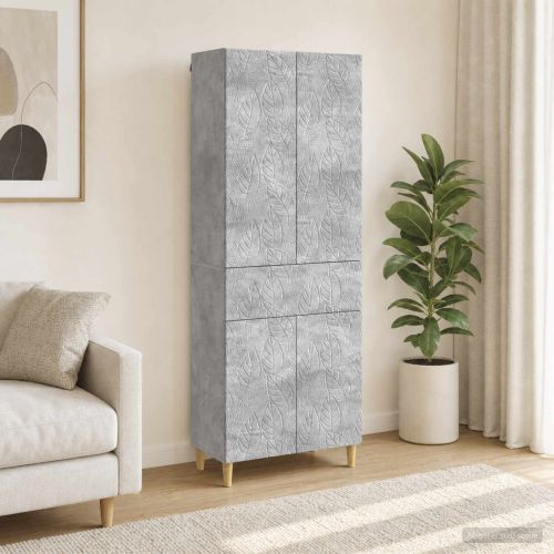 Комплект шкафове 2 pcs Бетонно сиво Инженерна дървесина