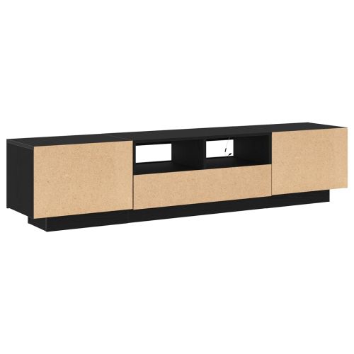 Комплект ТВ шкаф 2 pcs Черно 180 x 35 x 40 см Инженерно дърво