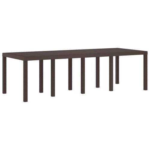 Градинска маса Кафяво 250 x 100 x 73 см полиратан