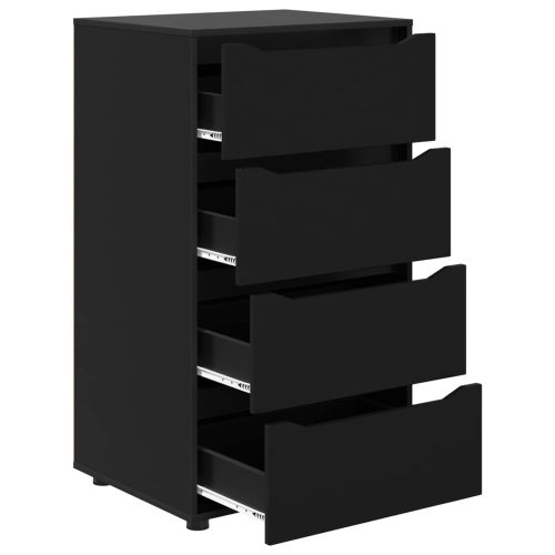 Шкафове за съхранение Черно 60 x 48 x 105 см Инженерно дърво