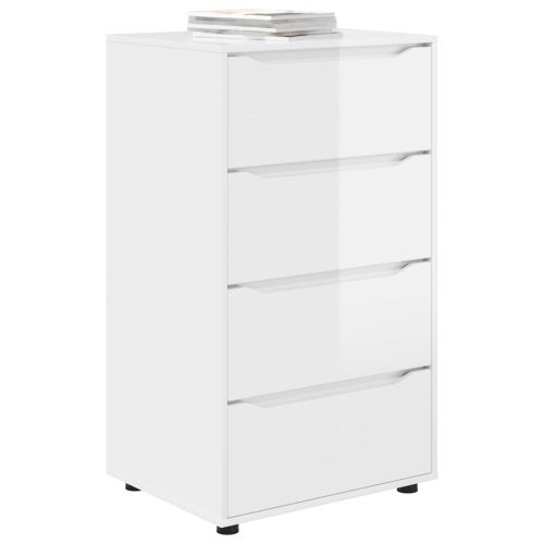 Шкафове за съхранение Лъскаво бяло 60 x 48 x 105 см