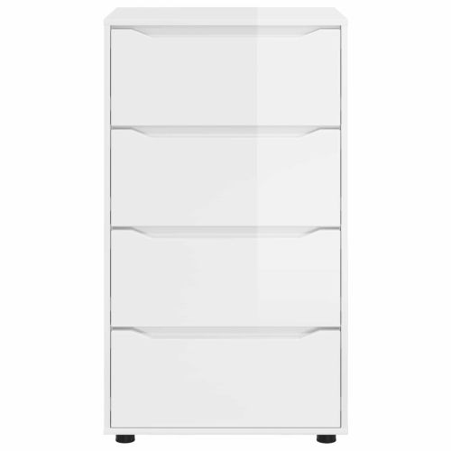 Шкафове за съхранение Лъскаво бяло 60 x 48 x 105 см