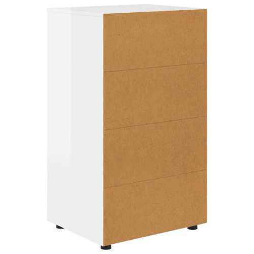 Шкафове за съхранение Лъскаво бяло 60 x 48 x 105 см