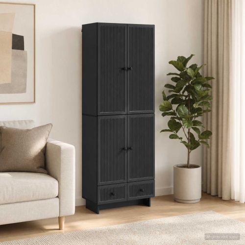 Комплект шкафове 2 pcs Черно 66 х 34,5 х 95 см