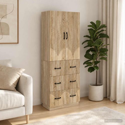 Комплект шкафове 2 pcs Дъб сонома 66 x 34,5 x 87 см