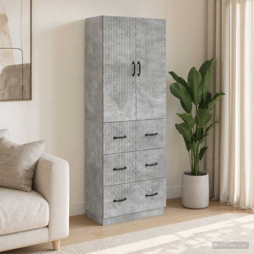 Комплект шкафове 2 pcs Бетонно сиво 66 x 34,5 x 87 см