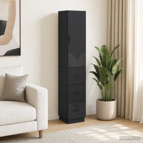 Комплект шкафове 2 pcs Черно 33 x 34,5 x 87 см