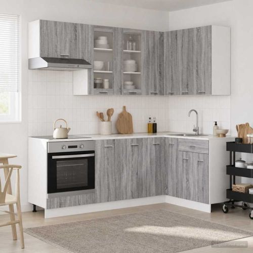 Кухненски единица LYON 8 pcs Сив Сонома Инженерна дървесина