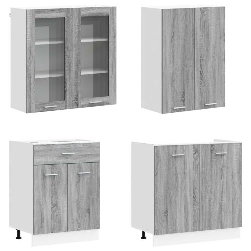 Кухненски единица LYON 8 pcs Сив Сонома Инженерна дървесина
