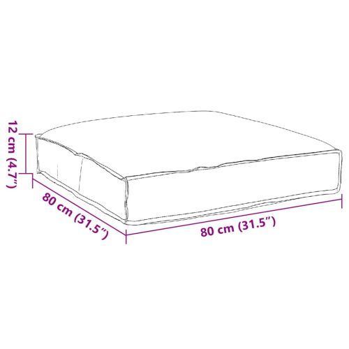 Възглавница Крем 80 x 80 x 12 cm Оксфордска тъкан