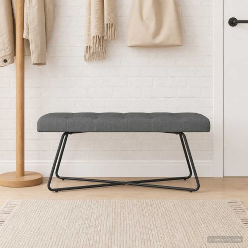 Пейка с копчета Тъмносиво 110 x 40 x 46 cm Текстил