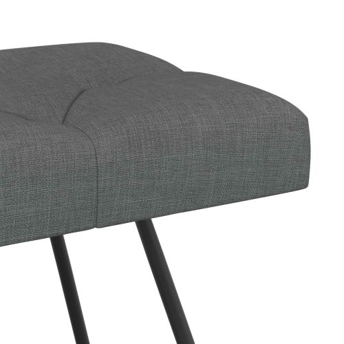 Пейка с копчета Тъмносиво 110 x 40 x 46 cm Текстил