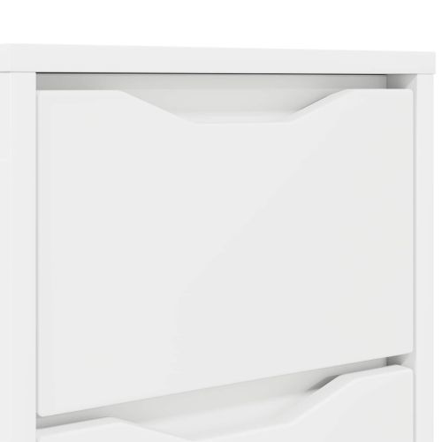 Нощни маси 2 pcs Бяло 30,5 x 30 x 43 см Инженерно дърво