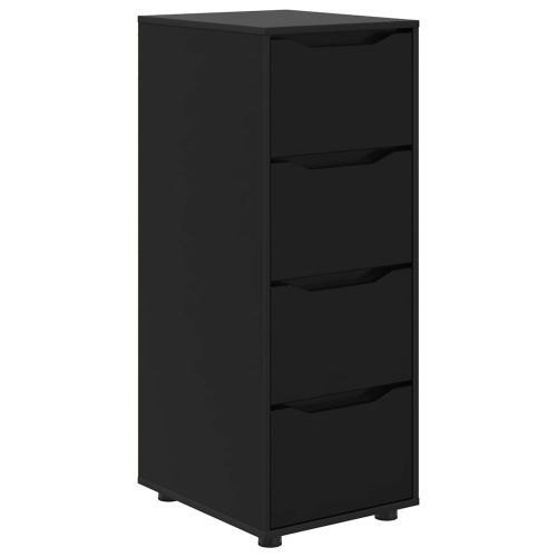 Шкаф за съхранение Черно 40 x 48 x 105 см Инженерно дърво