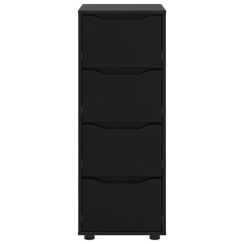 Шкаф за съхранение Черно 40 x 48 x 105 см Инженерно дърво