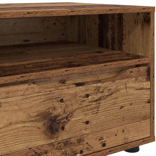 ТВ шкаф с чекмедже Старо дърво 100 x 48 x 43 см Инженерно дърво