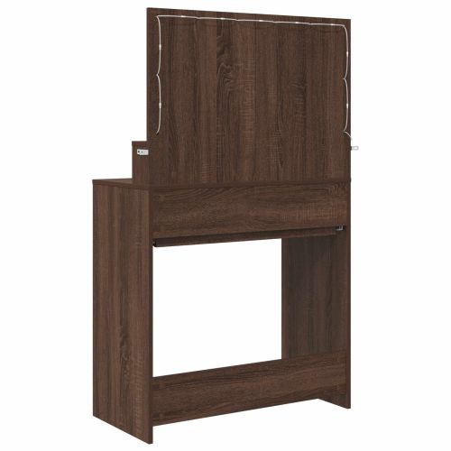 Тоалетки за спалня Кафяв дъб 80 x 39,6 x 135 см Инженерно дърво