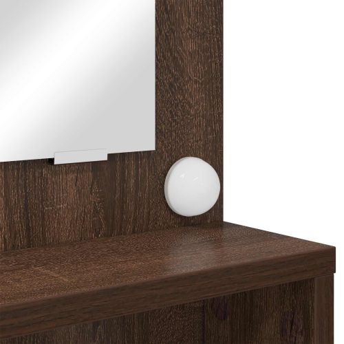 Тоалетки за спалня Кафяв дъб 80 x 39,6 x 135 см Инженерно дърво