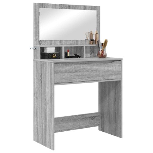 Тоалетки за спалня с чекмедже Сив Сонома 80 x 39,6 x 135 см