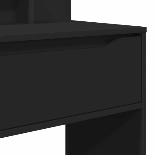 Тоалетки за спалня Черно 80 x 39,6 x 135 см Инженерно дърво