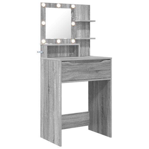 Тоалетки за спалня с чекмедже Сив Сонома 80 x 39,6 x 135 см
