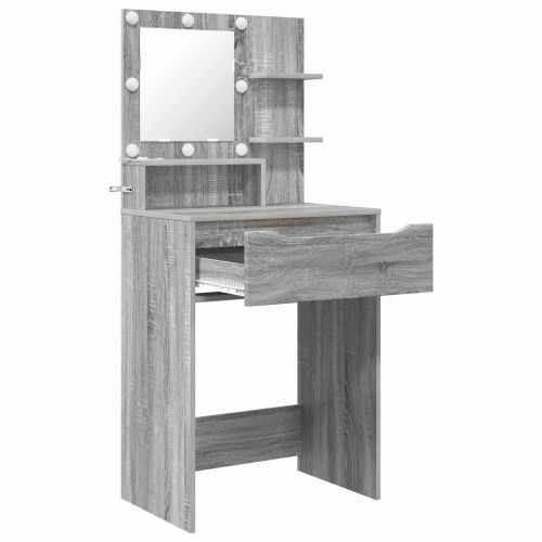 Тоалетки за спалня с чекмедже Сив Сонома 80 x 39,6 x 135 см