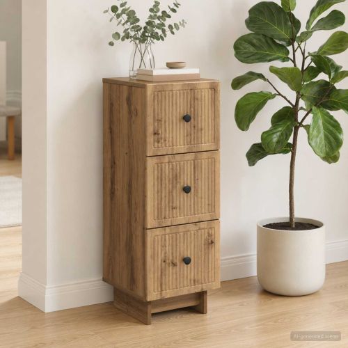 Чекмеджетен шкаф 33 x 34,5 x 90 см Инженерна дървесина