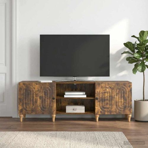 ТВ шкаф Опушен дъб 150 x 31 x 50 см Инженерна дървесина