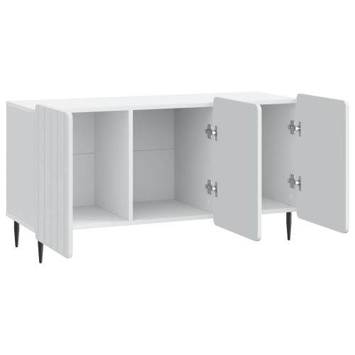 ТВ шкаф Бяло 99 x 34,5 x 52 см Инженерна дървесина