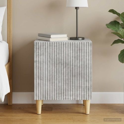 Нощен шкаф Бетонно сиво 43 x 34,5 x 50 см Инженерна дървесина