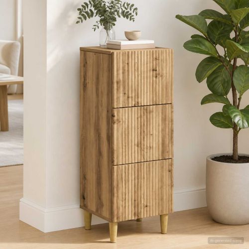 Чекмеджетен шкаф 33 x 34,5 x 90 см Инженерна дървесина