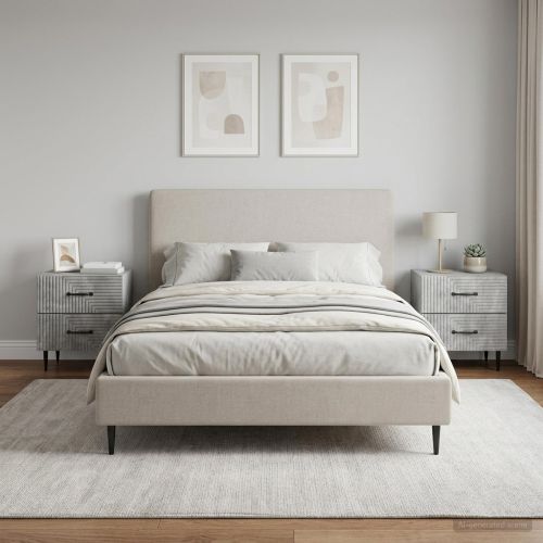 Нощен шкаф с чекмедже 2 pcs Бетонно сиво 43 x 34,5 x 47,5 см