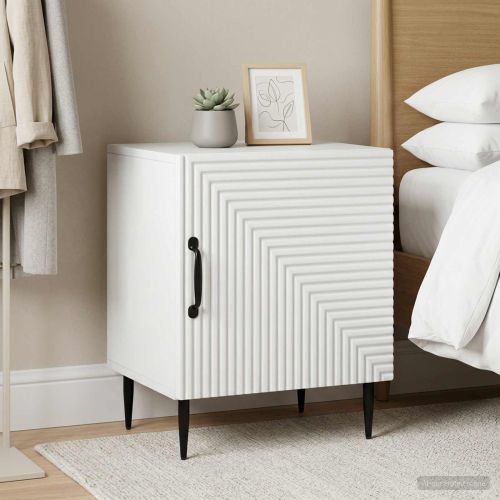 Нощен шкаф 2 pcs Бяло 43 x 34,5 x 50 см Инженерна дървесина