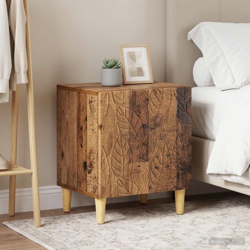 Нощно шкафче 2 pcs Старо дърво 43 x 34,5 x 50 см