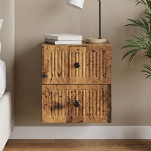 Спален шкаф с монтаж на стена Старо дърво 33 x 34,5 x 40 см