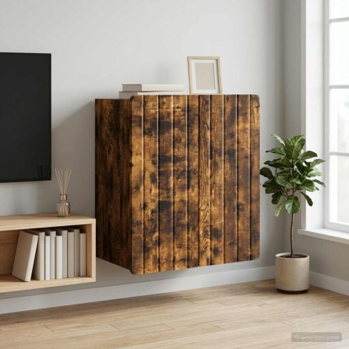 Стенно шкафче Опушен дъб 59 x 31 x 64 см Инженерна дървесина