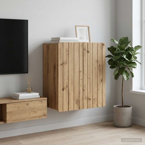 Стенно шкафче 59 x 31 x 64 см Инженерна дървесина Дъб артизан