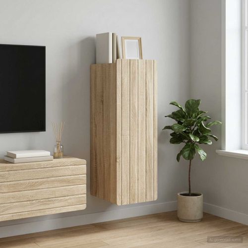 Стенно шкафче Дъб сонома 33 x 34,5 x 94 см Инженерна дървесина