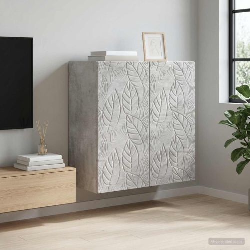Стенно шкафче Бетонно сиво 59 x 31 x 60 см Инженерна дървесина