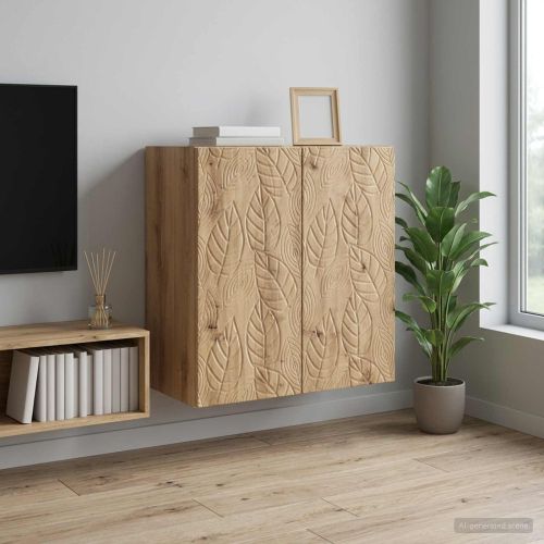 Стенно шкафче 59 x 31 x 60 см Инженерна дървесина Дъб артизан