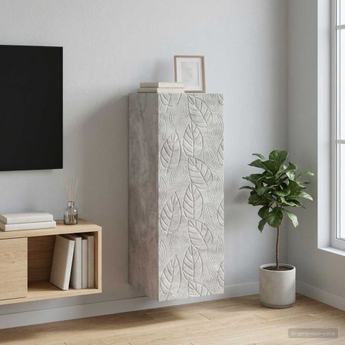 Стенно шкафче Бетонно сиво 33 x 34,5 x 90 см