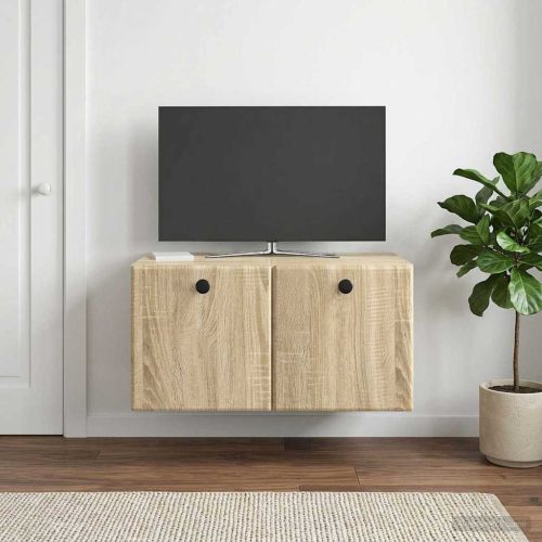 Стенно монтиран ТВ шкаф 59,5 x 41 x 30 см Дъб сонома