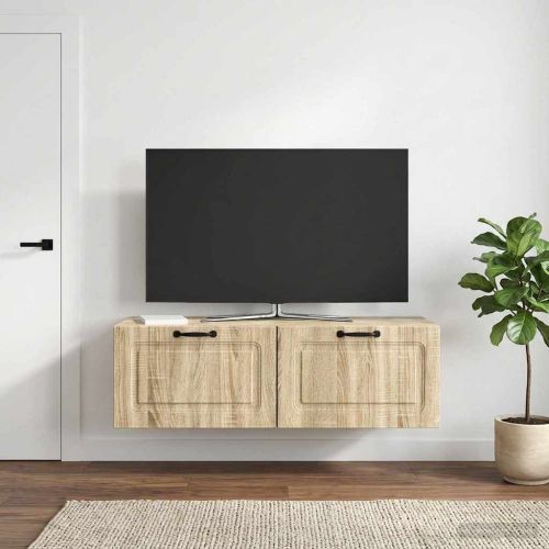 Стенно монтиран ТВ шкаф Дъб сонома 98 x 41 x 30 см