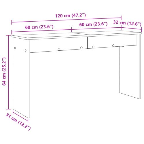 Стойка за клавиатура Бяло 120 x 32 x 64 см Инженерно дърво