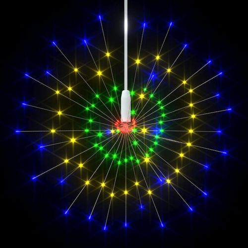 Външни коледни светещи фойерверки 2 бр цветни 20 см 280 LED
